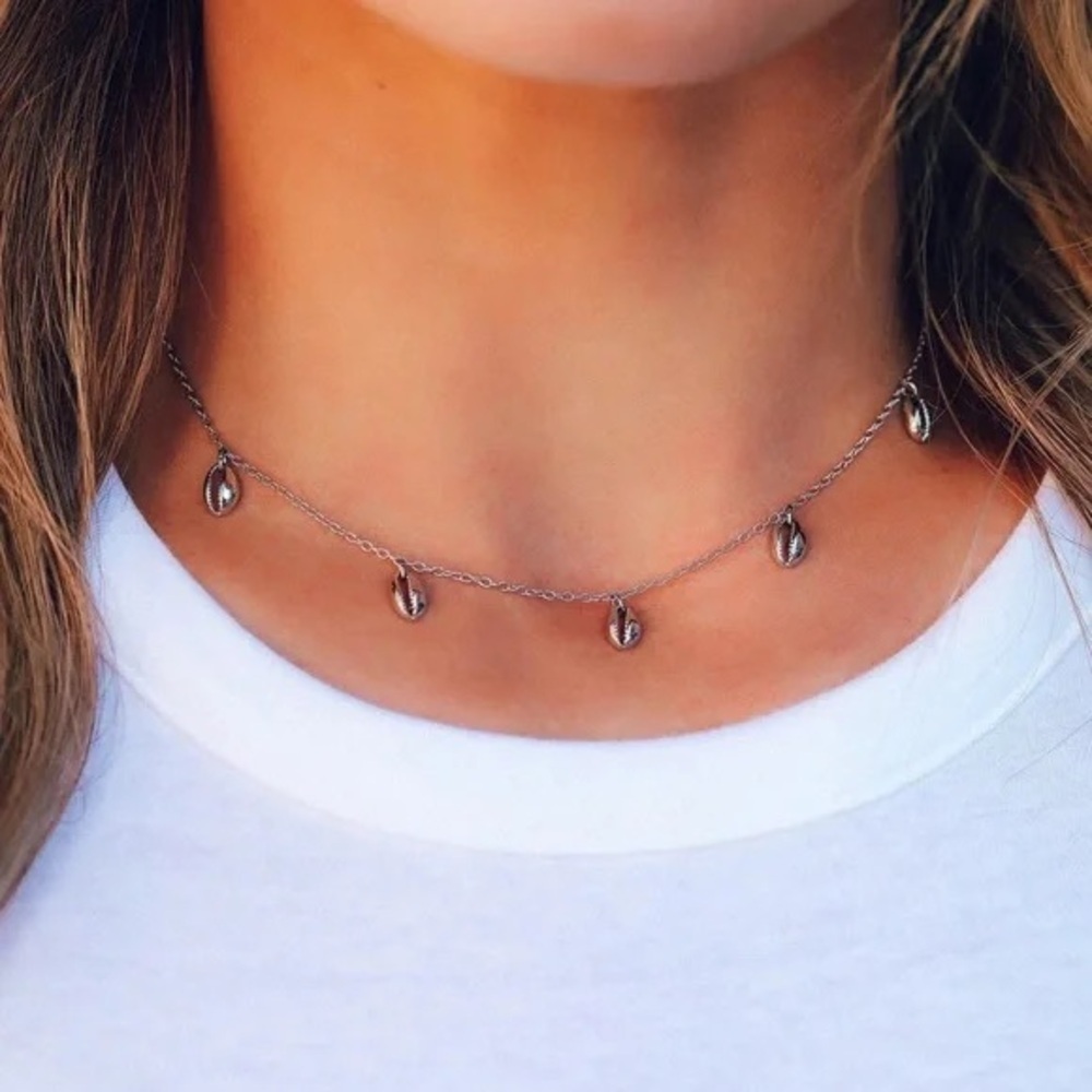 ❄️ Pura Vida | Cowrie Choker Silver Boho Beach Seashell